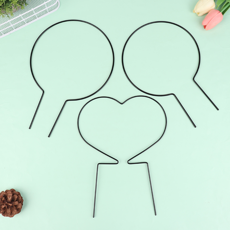 2Pcs Iron Heart-Shaped Garden  - Plant Support Stake ulasan dan harga