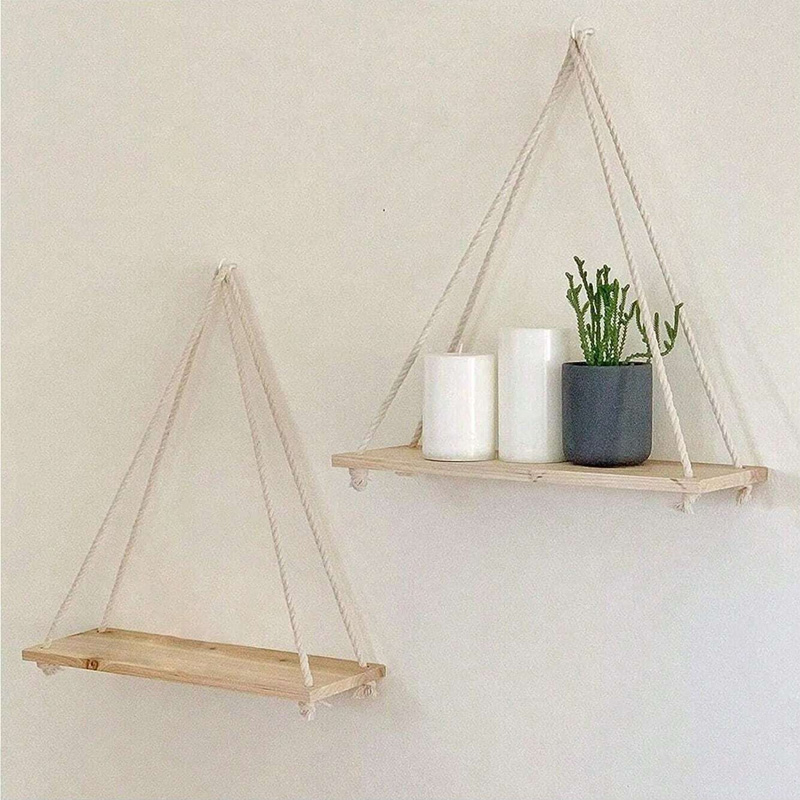 Wooden Swing Hanging Hemp Rope - Terracotta Pot ulasan dan harga